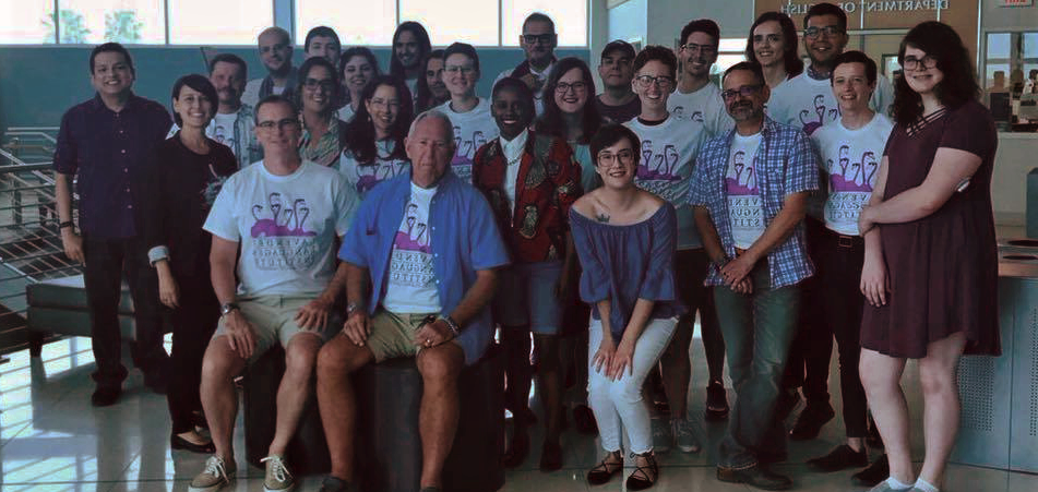 group of students standing together and smiling